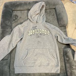 Grey Abercrombie and Fitch hoodie, sized extra large.